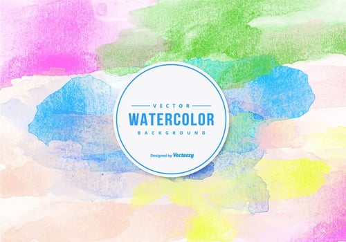 Colorful Watercolor Strokes Background vector