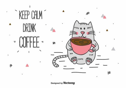 Keep Calm And Drink Coffee Vector