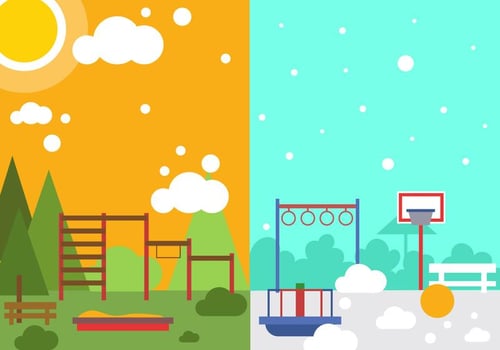 Jungle Gym In Two Season vector