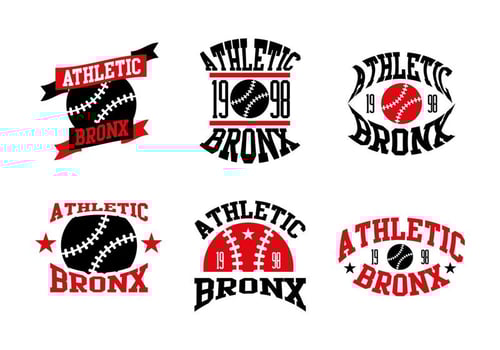 Bronx Baseball Logos Vector