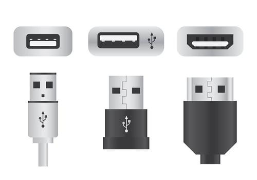 USB Port Vector Icons