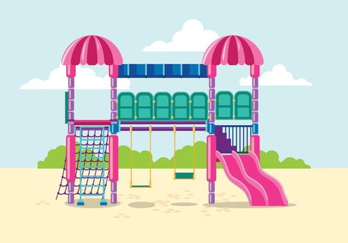 Childrens Jungle Gym Illustration vector