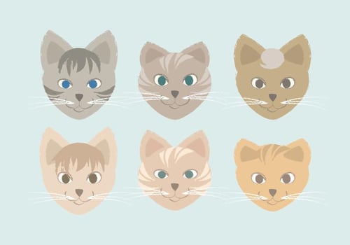 Vector Hand Drawn Cats