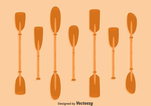 Wood Paddle Collection Vector