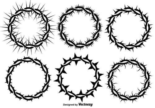 Vector Crown Of Thorns Banners For Lent