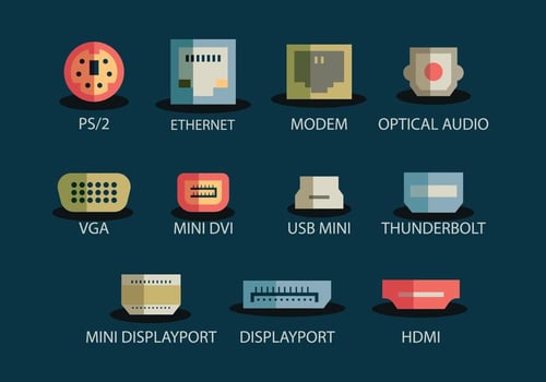 USB Port Icon vector