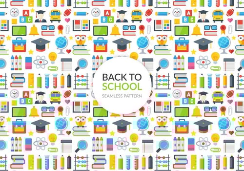 Back To School Vector Seamless Pattern