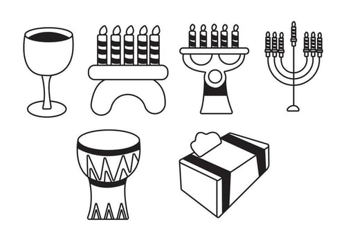Kwanzaa vector set