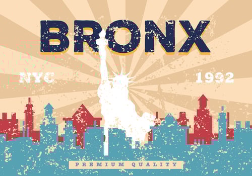Grunge Vintage Bronx Illustration vector