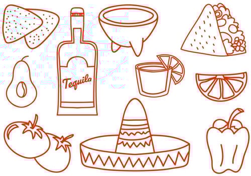 Doodle Mexico Vectors
