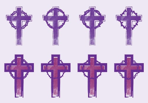 Lent Cross vector