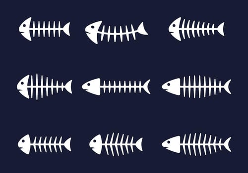 Fishbone Icons vector