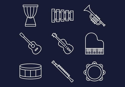 Music Instruments Icons vector