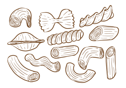 Hand Drawn Macaroni vector