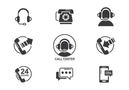 Call Centre Icons Vector