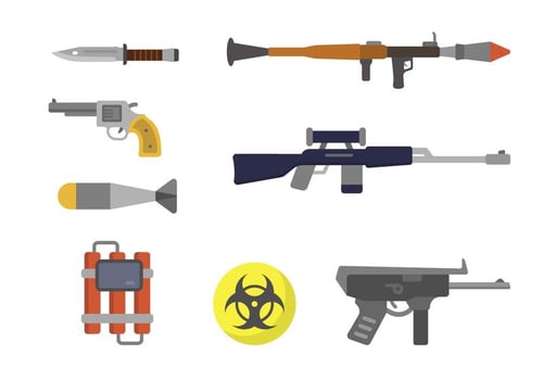 Flat Weapon Vectors