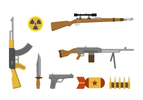 Flat Weapon Vectors