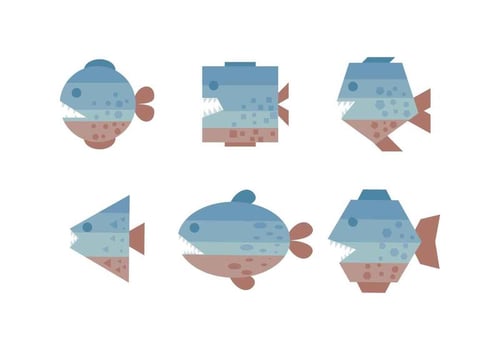 Free Outstanding Piranha Vectors