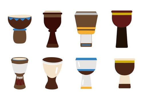 Free African Djembe Vector