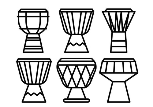 Djembe Vector Icons