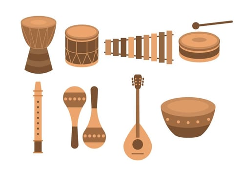 Free African Ethnic Musical Instrument vector
