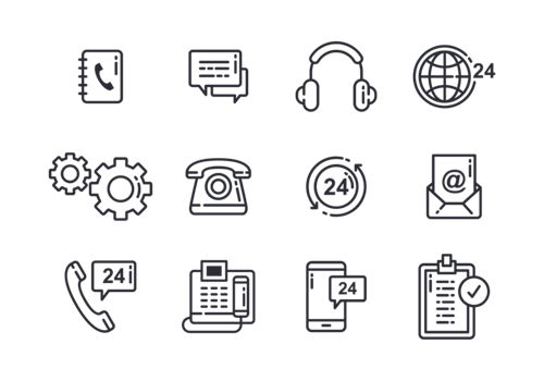 Call Centre Icons Vector