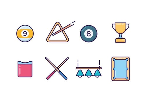 Pool Icons Vector Set