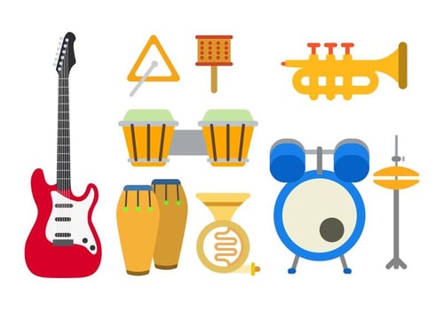 Flat Music Instrument Vectors