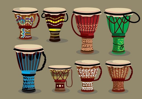 Ethnic Djembe Illustration vector