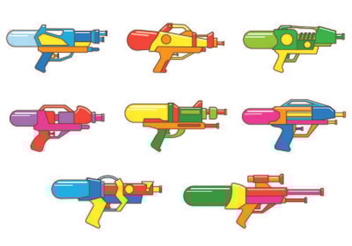 Set Of Watergun Vectors 