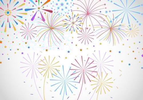 Set Of Watercolor Fireworks vector
