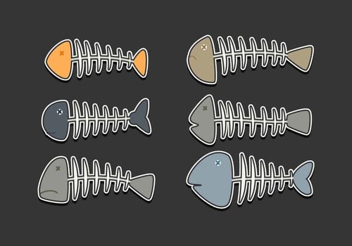 Free Outstanding Fishbone Vector