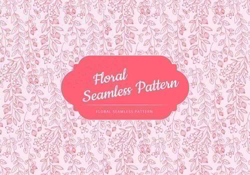 Vector Outline Floral Pattern