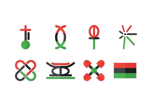 The Seven Principles Nguzo Saba vector