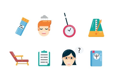 Clinical Psychology  Icons vector