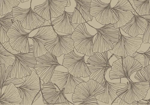 Ginkgo Vintage Color Seamless Pattern Vector
