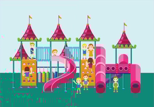 Colorful Playground or Jungle Gym for Childrens vector