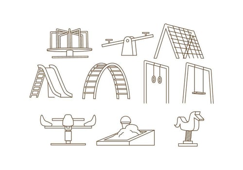Free Playground Line Icon Vector