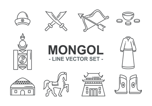 Mongol Icons Vector