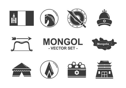 Mongol Icons Vector