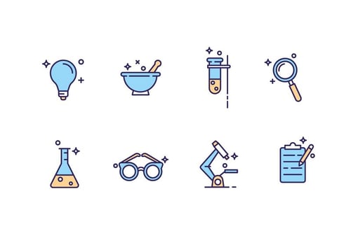 Science Laboratory Icons vector