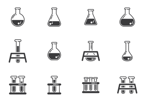 Erlenmeyer Icons Vector