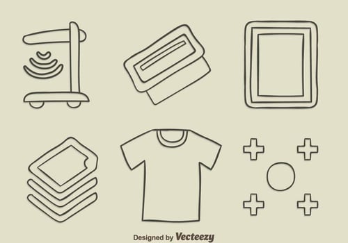 Sketch Screen Printing Element Vector