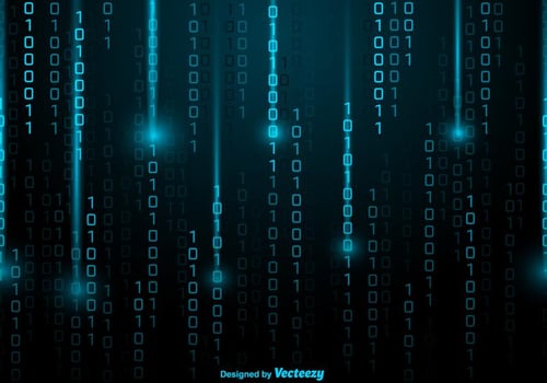 Vector Blue Matrix Style Background
