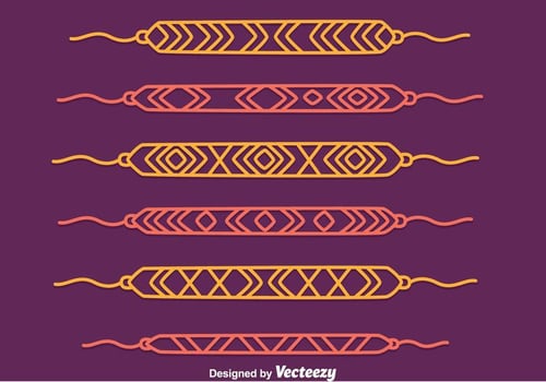 Hand Drawn Ethnic Wristband Vector