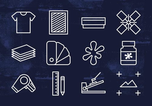 Screen Printing Icons vector