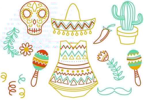 Free Doodle Mexican Vectors