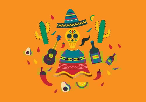 Free Mexico Icons Vector Illustration