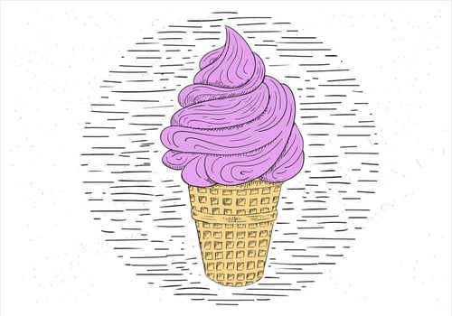 Free Hand Drawn Vector Ice Cream Illustration