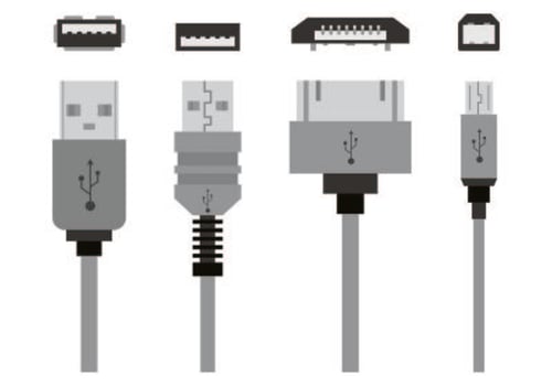 Set Of USB Port Icons vector